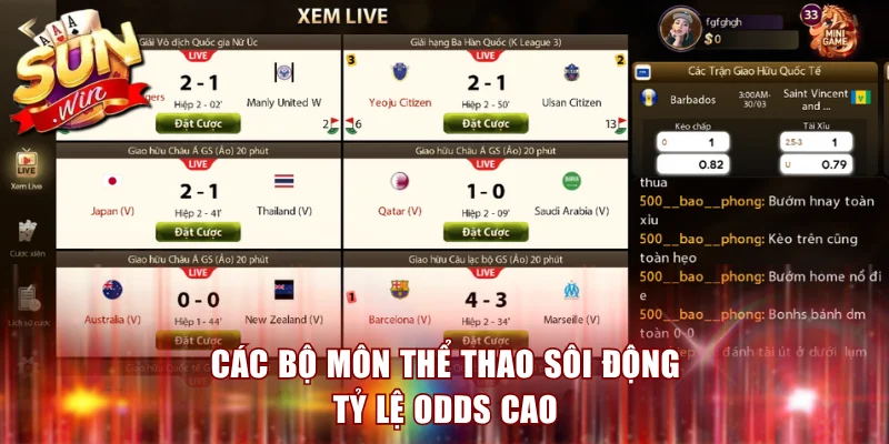 Sun Win Taixin88 - Nhà Cái Cá Cược - Sẵn Sàng Bùng Nổ Mọi Trải Nghiệm 10 Các bộ môn thể thao sôi động tỷ lệ Odds cao